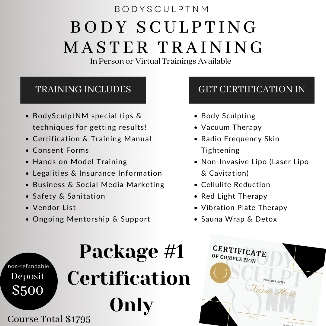 Body Sculpting Master Training (Certification Only) BodySculptNM Body Sculpting Master Training (Certification Only) BodySculptNM